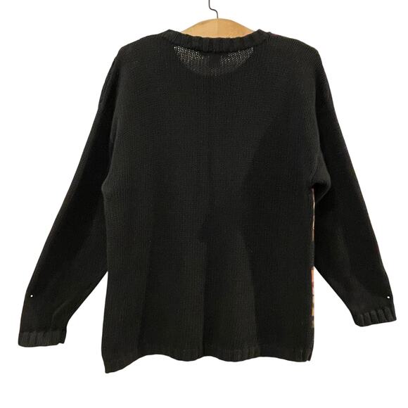 VINTAGE 90s Rachel Max Autumn Roses Tunic Sweater Size Medium - Picture 3 of 5